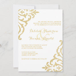 Invitación a la boda de la elegancia del glamour v