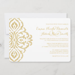 Invitación a la boda de la elegancia del glamour v