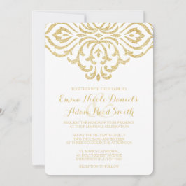 Invitación a la boda de la elegancia del glamour v
