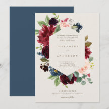 Invitación a la boda de la elegancia del invierno