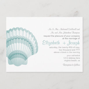 Invitación a la boda de la elegancia en el mar