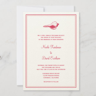 Invitación a la boda de la elegancia simple de las