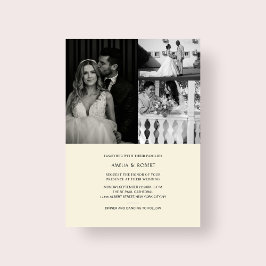 invitación a la boda de la elegante pareja clásica