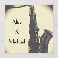 Invitación a la boda de la era del jazz Estilo Art