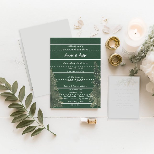 Invitación a la boda de la escuela verde (Subido por el creador)