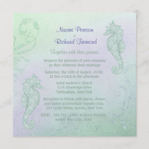 Invitación a la boda de la espuma del caballito de