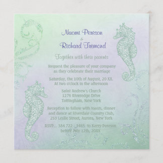 Invitación a la boda de la espuma del caballito de
