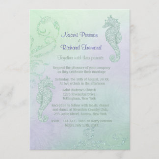 Invitación a la boda de la espuma del caballito de