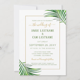 Invitación a la boda de la exuberante vegetación t