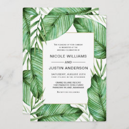 Invitación a la boda de la exuberante vegetación t