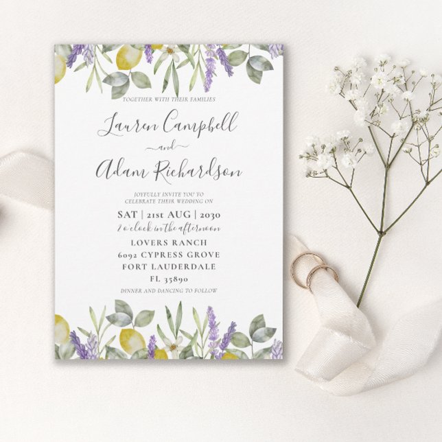 Invitación a la boda de la familia Boho Lemon & La (Subido por el creador)
