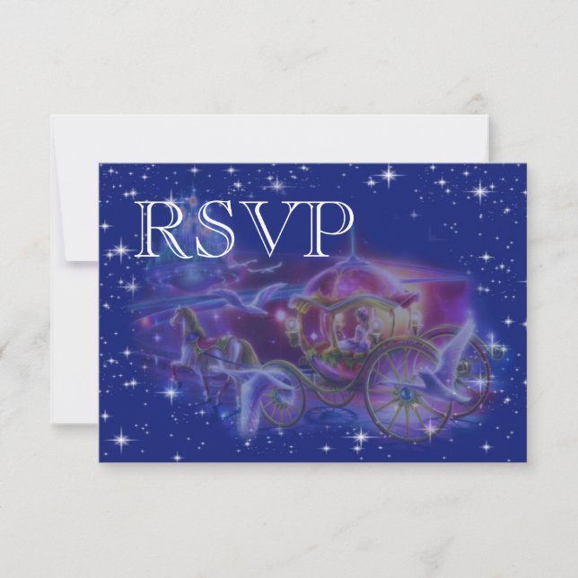 Invitación a la boda de la Fantasy Princess RSVP (Anverso)