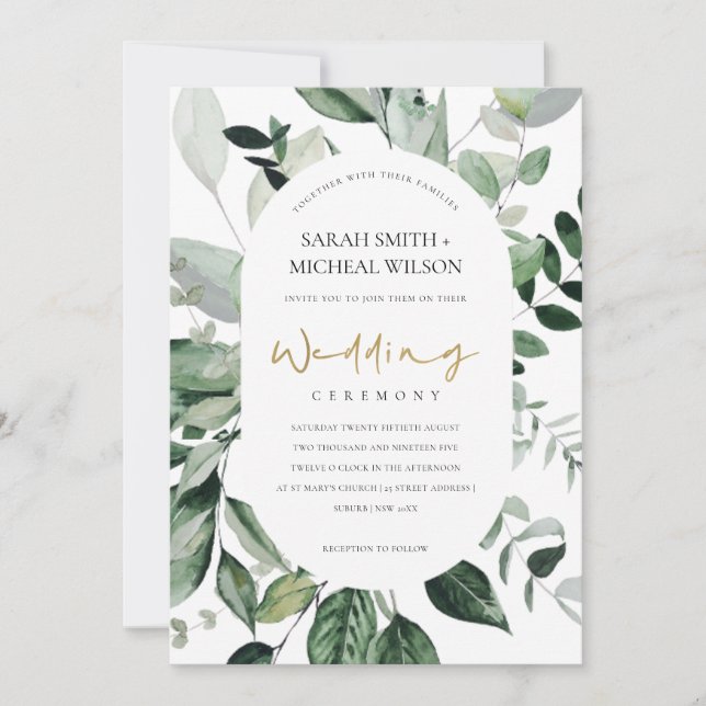 Invitación a la boda de la fauna de la cápsula de  (Anverso)