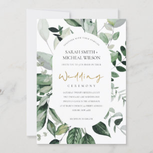 Invitación a la boda de la fauna de la cápsula de 