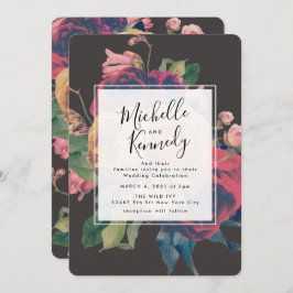 Invitación a la boda de la fiesta botánica Rosa os