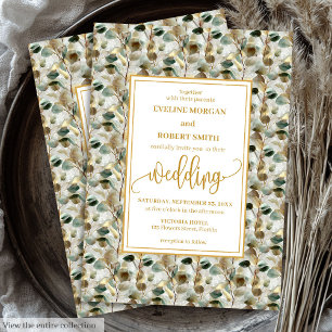 Invitación a la boda de la Fiesta de Oro Verde Pro