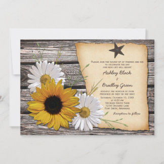 Invitación a la boda de la fiesta del girasol en e