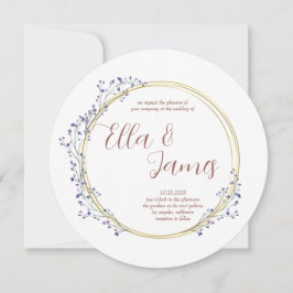 Invitación a la boda de la flor acuarela