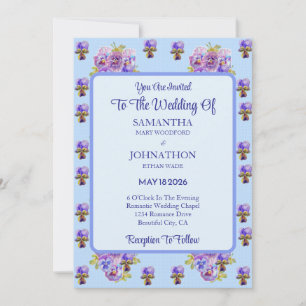 Invitación a la boda de la flor chic del Shabby az