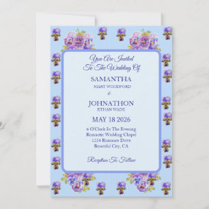 Invitación a la boda de la flor chic del Shabby az