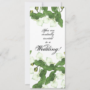 Invitación a la boda de la flor criolla blanca
