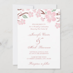 Invitación a la boda de la flor de cerezo de Sakur