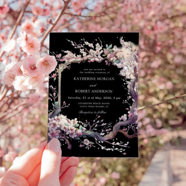 Invitación a la boda de la flor de cerezo Sakura (Subido por el creador)