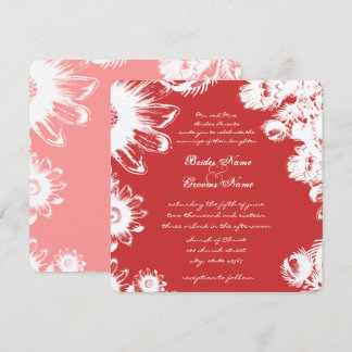 Invitación a la boda de la flor de color Rosa