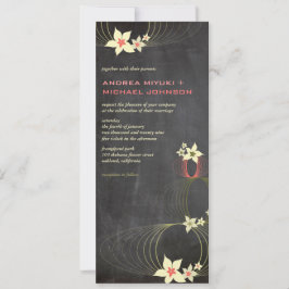 Invitación a la boda de la flor de Frangipani rosa