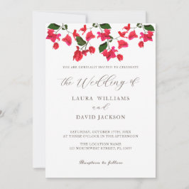 Invitación a la boda de la flor de la Bougainville
