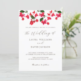 Invitación a la boda de la flor de la Bougainville