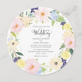 Invitación a la boda de la flor de la flor de la p