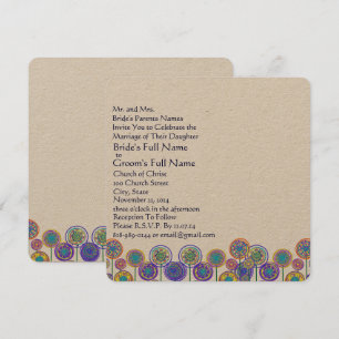 Invitación a la boda de la flor de los nuevos tama