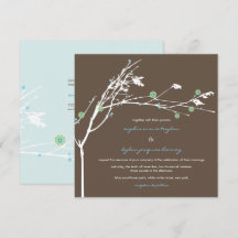 Invitación a la boda de la flor de nieve de la ram