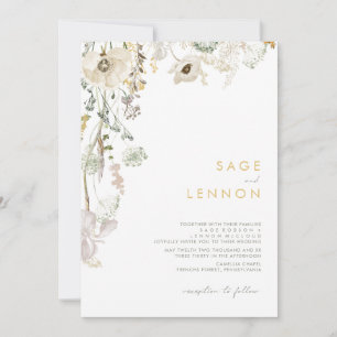 Invitación a la boda de la flor silvestre