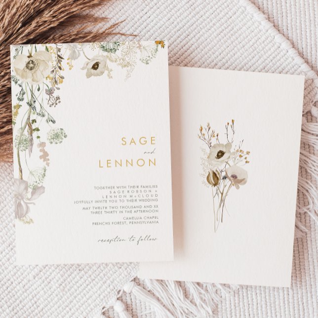 Invitación a la boda de la flor silvestre (Subido por el creador)