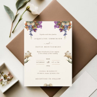Invitación a la boda de la flor silvestre Desi ind