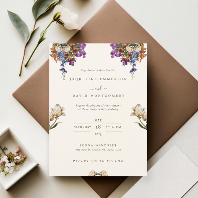 Invitación a la boda de la flor silvestre Desi ind (Subido por el creador)