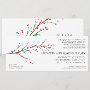 Invitación a la boda de la floración del cerezo de