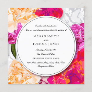 Invitación a la boda de la floración floral modern