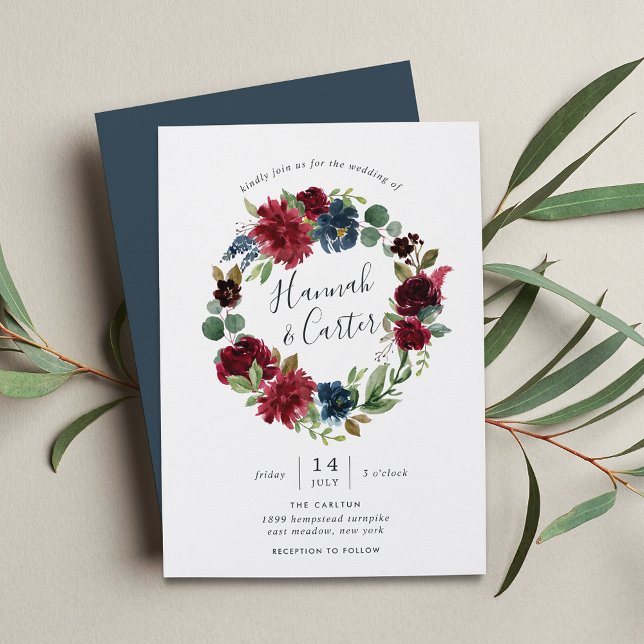 Invitación a la boda de la floración radiante (Subido por el creador)
