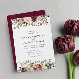 Invitación a la boda de la floración rusa