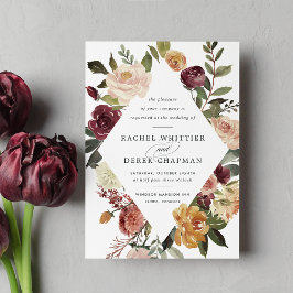 Invitación a la boda de la floración rusa