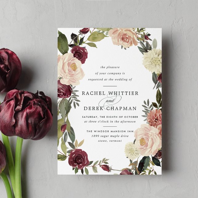 Invitación a la boda de la floración rusa (Subido por el creador)