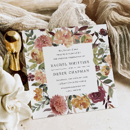 Invitación a la boda de la floración rusa | Cuadra