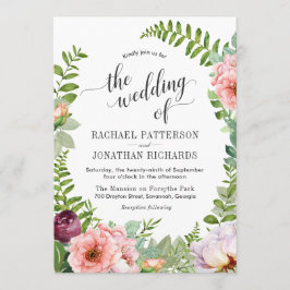 Invitación a la boda de la floral Fantasy Wreath