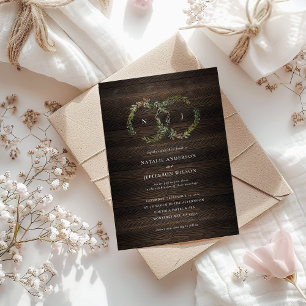 Invitación a la boda de la floral floral de una ac