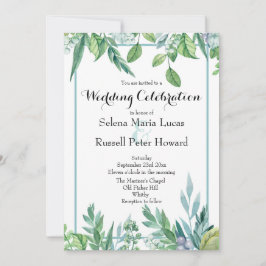 Invitación a la boda de la Foliage de la Primavera