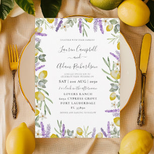 Invitación a la boda de la Foliage de Limón y Lava