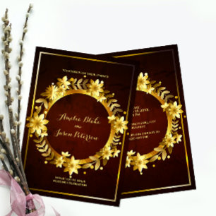Invitación a la Boda de la Fórmula Dorada Regal de